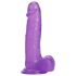Fioletowy Tracy's Dog Jelly 8 - dildo z przyssawką i jądrami