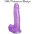 Fioletowy Tracy's Dog Jelly 8 - dildo z przyssawką i jądrami
