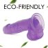 Fioletowy Tracy's Dog Jelly 8 - dildo z przyssawką i jądrami
