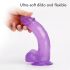 Fioletowy Tracy's Dog Jelly 8 - dildo z przyssawką i jądrami