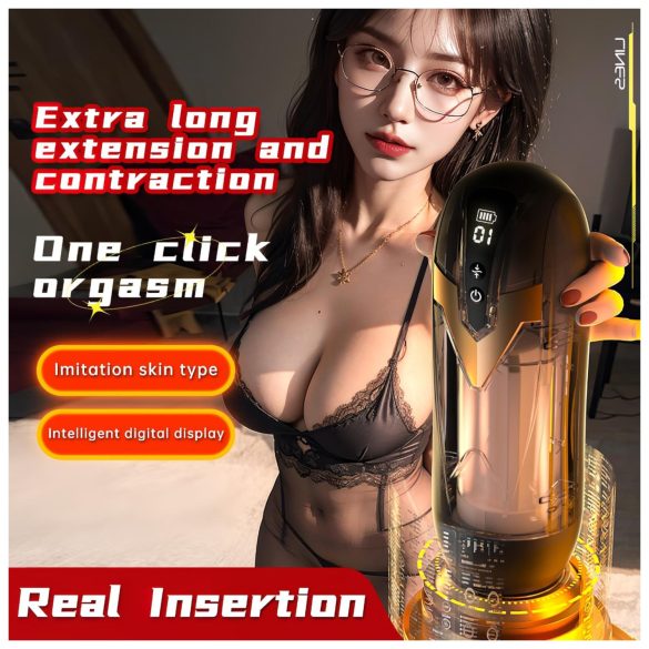 Leopard - masturbator typu pchającego - czarny