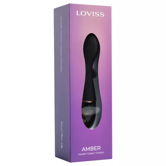 LOVISS Flower Amber - wibrator punktu G (czarny)
