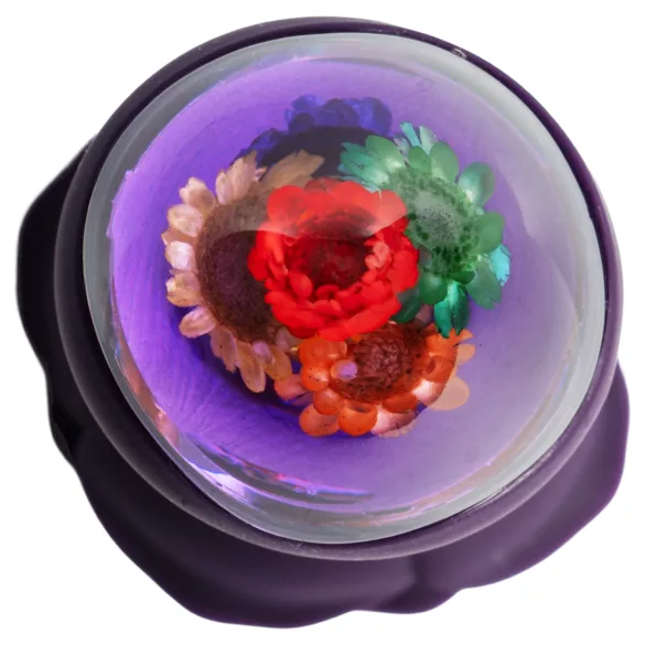 LOVISS Flower - wibrujący analny stymulator z pilotem (fioletowy)