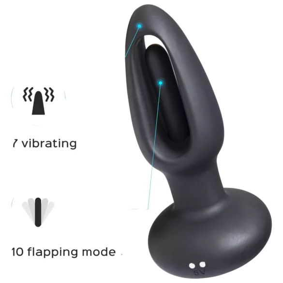 Honey Play Box Snuggy - wibrator analny z języczkiem - czarny