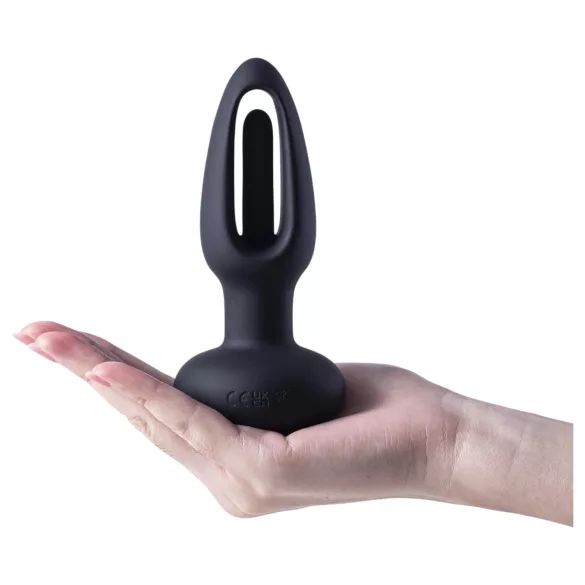 Honey Play Box Snuggy - wibrator analny z języczkiem - czarny
