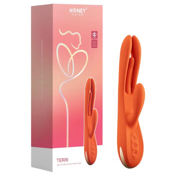 Honey Play Box Terri - wibrator do łechtaczki z języczkiem - pomarańczowy