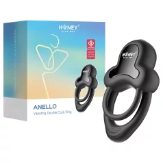  Honey Play Box Anello - pierścień na penisa i jądra z wibracją sterowaną aplikacją, dla mężczyzn (czarny)