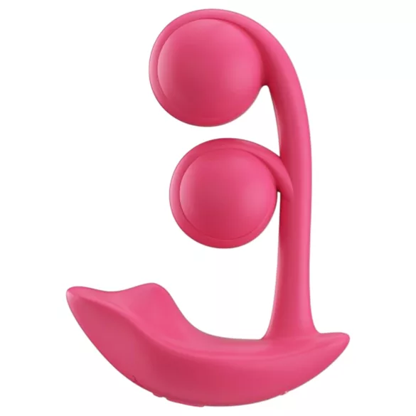 Honey Play Box Melody - wibrujący masażer 2w1 z perełkami - silikon czerwony