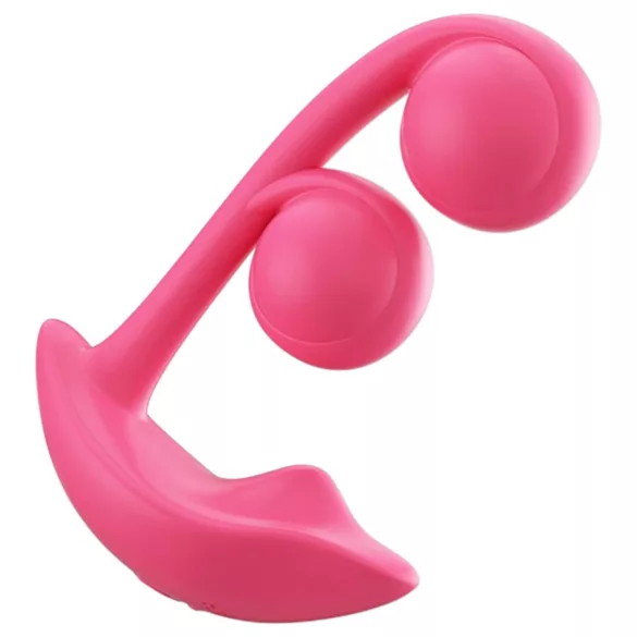 Honey Play Box Melody - wibrujący masażer 2w1 z perełkami - silikon czerwony