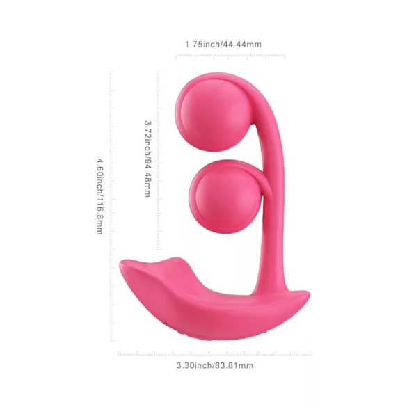 Honey Play Box Melody - wibrujący masażer 2w1 z perełkami - silikon czerwony