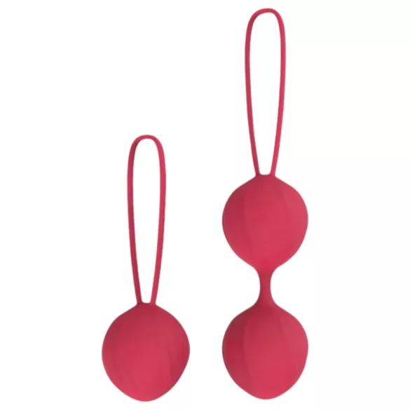 Cotoxo Cherry - zestaw 2 kulek gejszy - silikon - czerwony