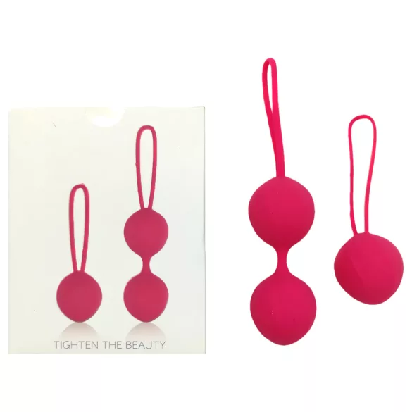 Cotoxo Cherry - zestaw 2 kulek gejszy - silikon - czerwony
