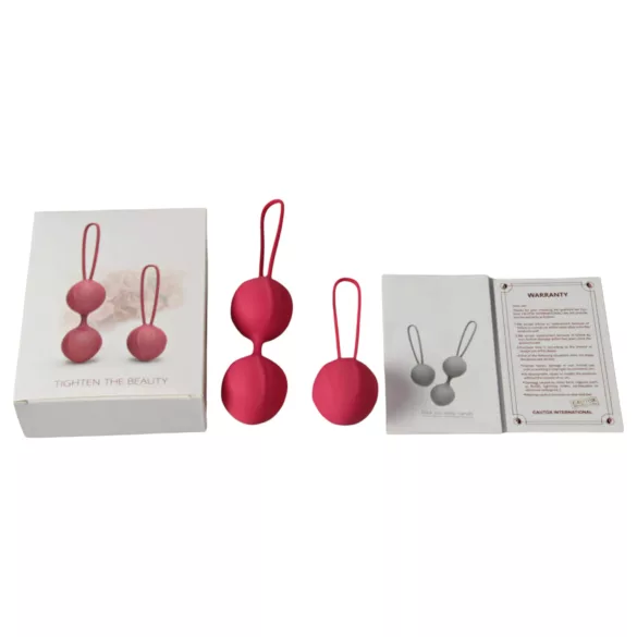 Cotoxo Cherry - zestaw 2 kulek gejszy - silikon - czerwony