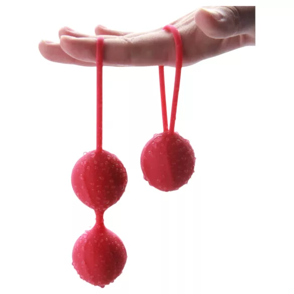Cotoxo Cherry - zestaw 2 kulek gejszy - silikon - czerwony