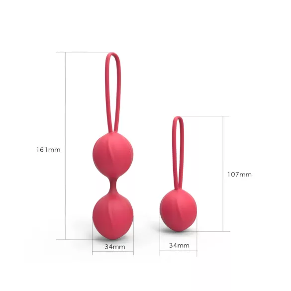 Cotoxo Cherry - zestaw 2 kulek gejszy - silikon - czerwony