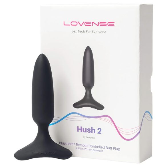 LOVENSE Hush 2 XS - mały wibrator analny z akumulatorem (25mm) - czarny