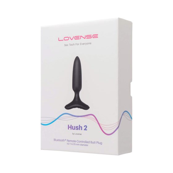 LOVENSE Hush 2 XS - mały wibrator analny z akumulatorem (25 mm) - czarny