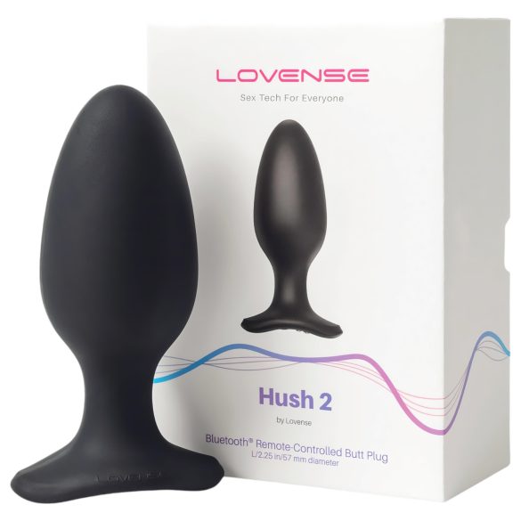 LOVENSE Hush 2 L - akumulatorowy mały wibrator analny (57mm) - czarny