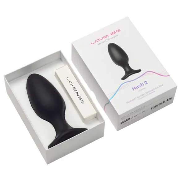 LOVENSE Hush 2 L - mały akumulatorowy wibrator analny (57 mm) - czarny