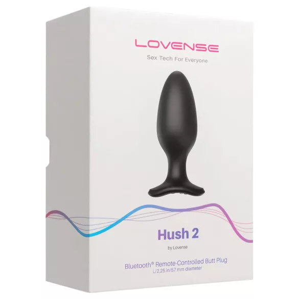 LOVENSE Hush 2 L - mały akumulatorowy wibrator analny (57 mm) - czarny