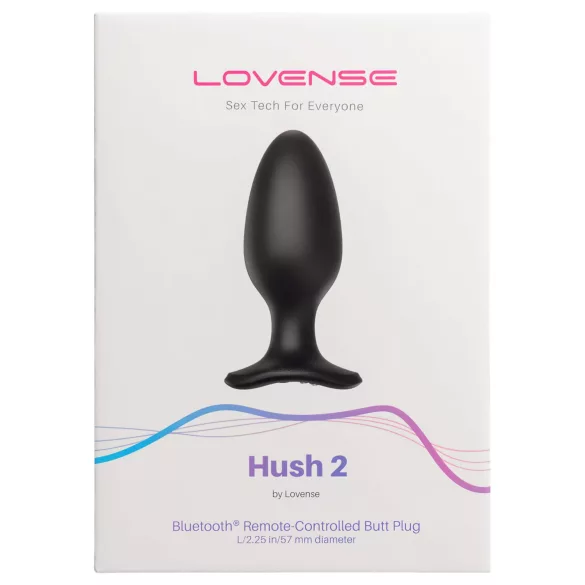 LOVENSE Hush 2 L - mały akumulatorowy wibrator analny (57 mm) - czarny