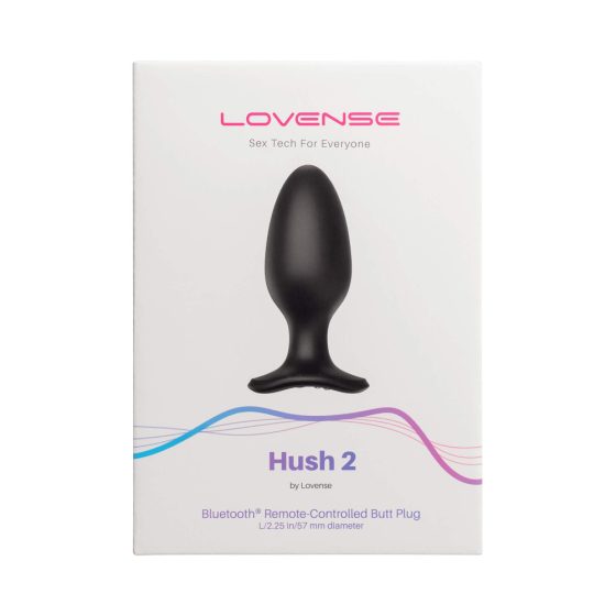 LOVENSE Hush 2 L - mały wibrator analny z akumulatorem (57 mm) - czarny