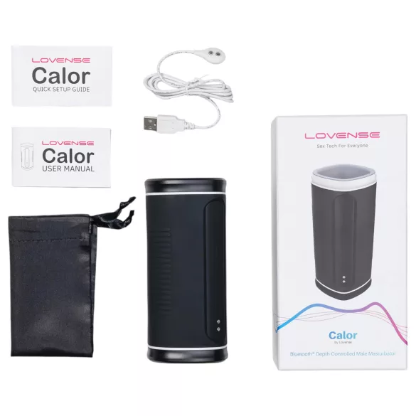 LOVENSE Calor - inteligentny, podgrzewany masturbator (czarny)