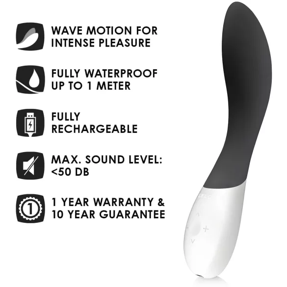 LELO Mona Wave - wibrator do punktu G - wodoodporny - czarny