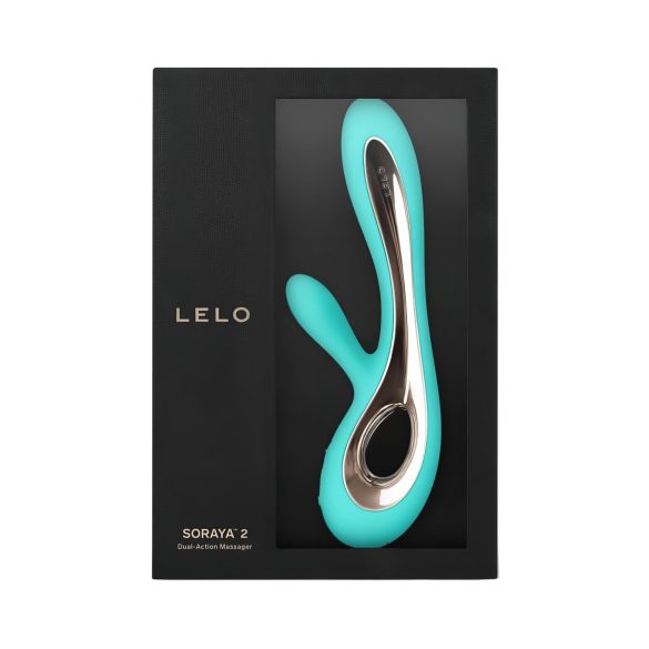 LELO Soraya 2 - wodoodporny wibrator z ramieniem do stymulacji (turkusowy)
