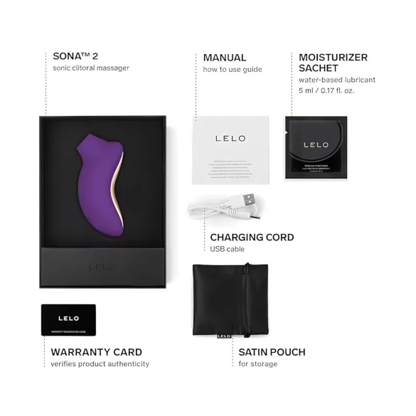LELO Sona 2 - stymulator łechtaczki fale dźwiękowe - fioletowy