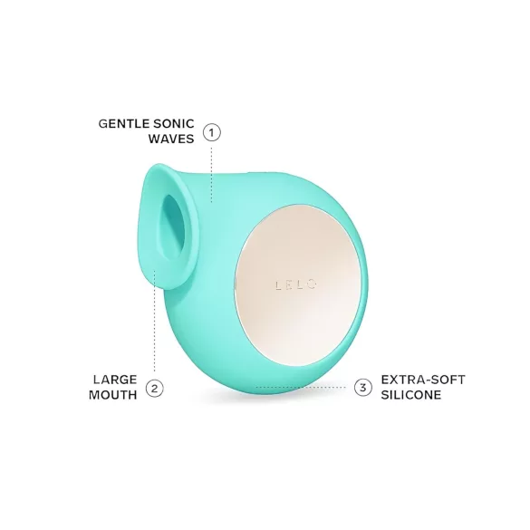 LELO Sila - stymulator łechtaczki falami dźwiękowymi - wodoodporny turkusowy