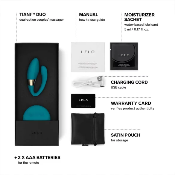 LELO - wibrator dla par - podwójny, silikonowy - niebieski