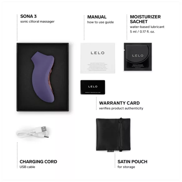 LELO Sona 3 - stymulator łechtaczki z falami dźwiękowymi - fioletowy