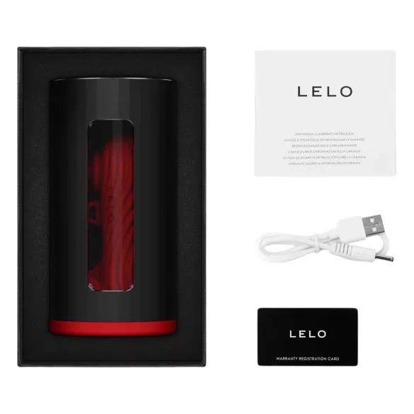 LELO F1s V3 - masturbator interaktywny - silikon - czerwony