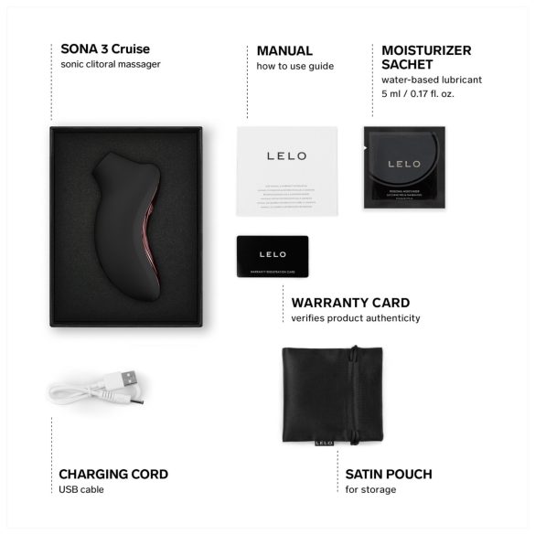 LELO Sona 3 Cruise - stymulator łechtaczki fale dźwiękowe - czarny