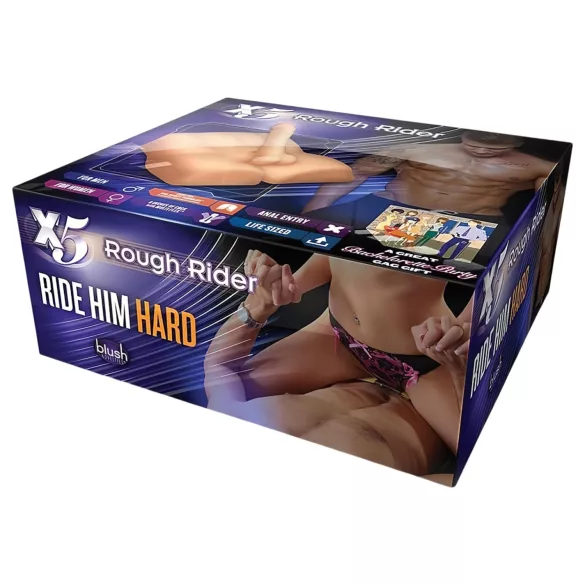 Blush X5 Rough Rider - masturbator męski - tors mężczyzny - kolor naturalny