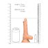 RealRock Dong 7 - naturalny, realistyczny dildo z jądrami (17 cm)