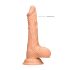 RealRock Dong 8 - realistyczny dildo z jądrami (20cm) - naturalny kolor