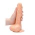 RealRock Dong 8 - realistyczny dildo z jądrami (20cm) - naturalny kolor