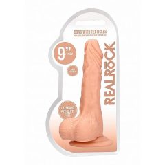   RealRock Dong 9 - realistyczne dildo z jądrami (23 cm) - naturalne