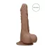 RealRock - dildo realistyczne z jądrami - 25 cm - ciemny odcień