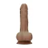 RealRock - dildo realistyczne z jądrami - 25 cm - ciemny odcień