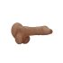 RealRock Dong 10 - realistyczny dildo z jądrami (25cm) - ciemny naturalny