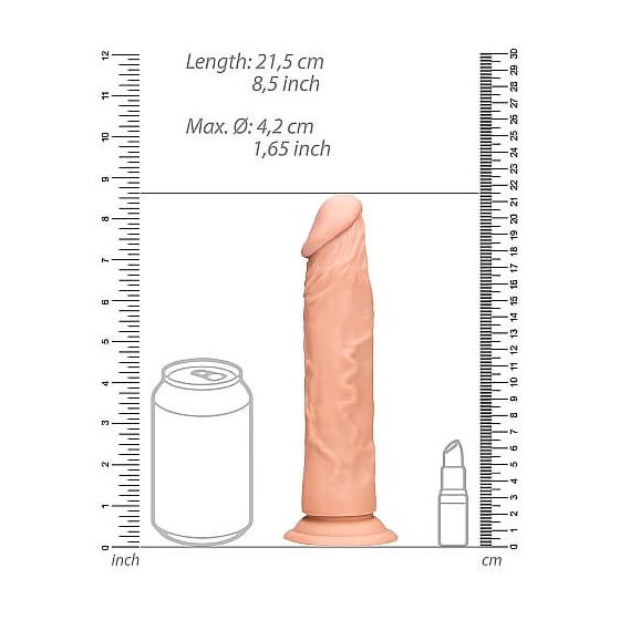 RealRock Dong 8 - realistyczne dildo (20 cm) - naturalne