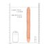 RealRock Double Dong 14 - podwójne dildo (36 cm) - naturalne