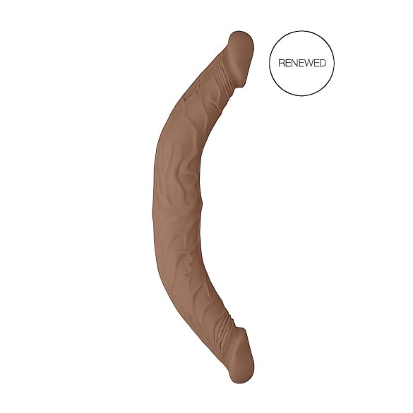 RealRock Double Dong 14 - podwójne dildo (36cm) - ciemny naturalny kolor