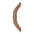RealRock Double Dong 14 - podwójne dildo (36cm) - ciemny naturalny kolor