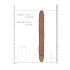 RealRock Double Dong 14 - podwójne dildo (36cm) - ciemny naturalny kolor