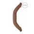 RealRock Double Dong 18 - podwójne dildo (46 cm) - ciemny naturalny kolor