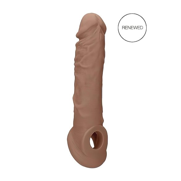 RealRock nakładka na penisa 21cm - ciemny naturalny kolor